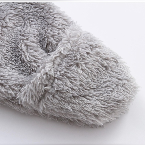 Baby snowsuit fleece lined onsie warm hooded romper - Picture 4 of 7